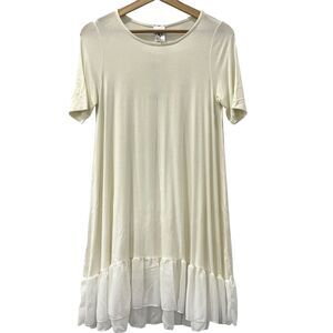 Agnes & Dora Womens White Ruffle Dress Size Small
